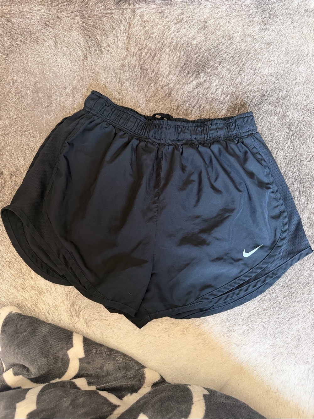 Nike Black Women's Athletic Running Shorts with Reflective Swoosh